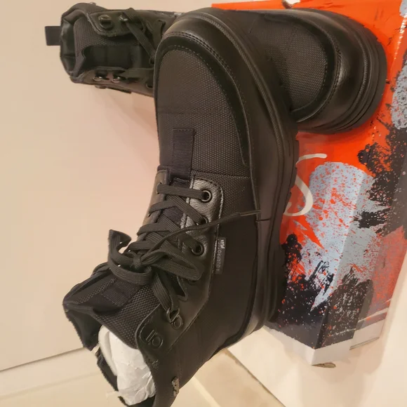 Blondo Sport Black Tactical Boots Side Zipper Brand New In Box Size 12 - Picture 2 of 6